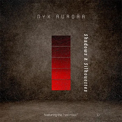 Album cover featuring a dark brown grainy background with four small squares in the center, evoking a minimalist and moody aesthetic.